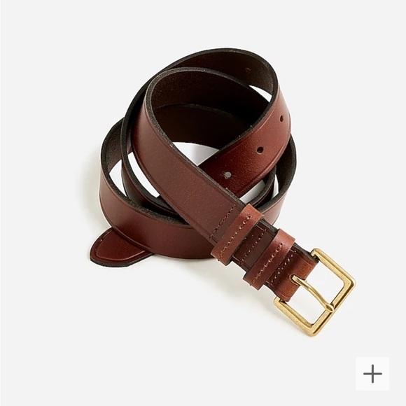 J. Crew Italian pull-up leather belt BK274 brown 30 - Picture 1 of 2
